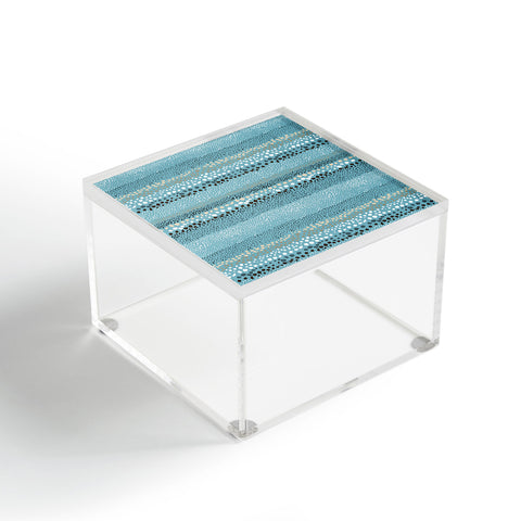 Ninola Design Little textured dots Summer Blue Acrylic Box