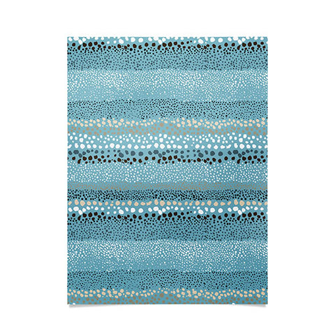 Ninola Design Little textured dots Summer Blue Poster