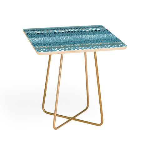 Ninola Design Little textured dots Summer Blue Side Table