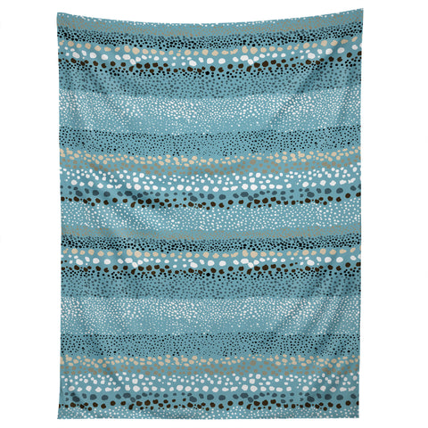 Ninola Design Little textured dots Summer Blue Tapestry