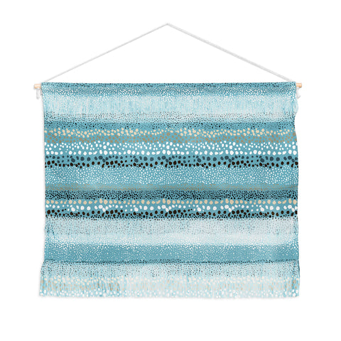 Ninola Design Little textured dots Summer Blue Wall Hanging Landscape