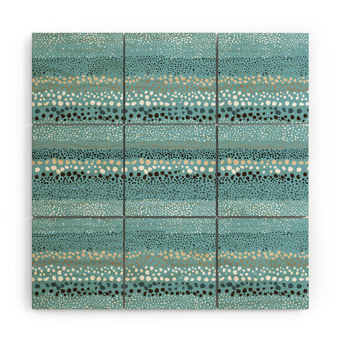 Ninola Design Little textured dots Summer Blue Wood Wall Mural