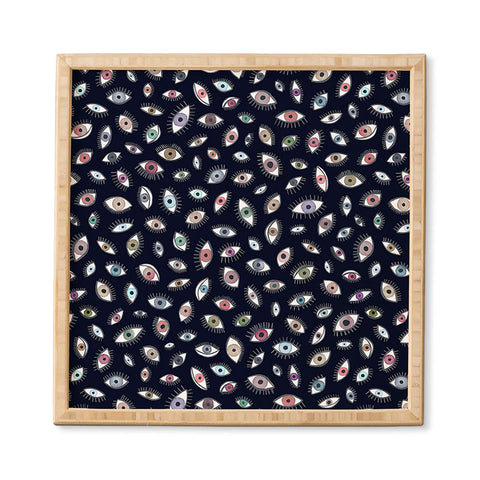 Ninola Design Looking eyes black Framed Wall Art