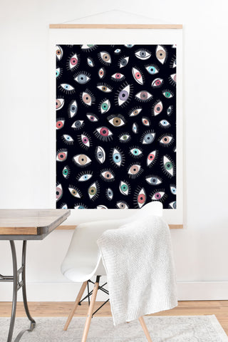 Ninola Design Looking eyes black Art Print And Hanger