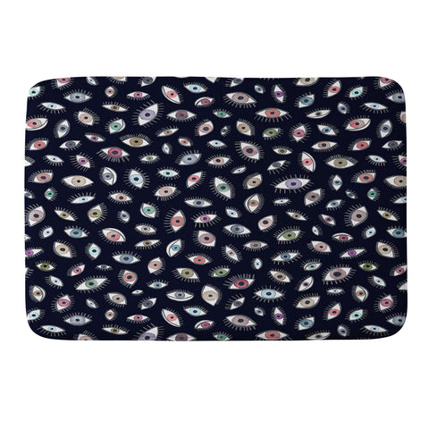 Ninola Design Looking eyes black Memory Foam Bath Mat
