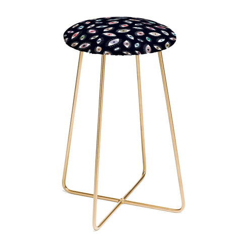 Ninola Design Looking eyes black Counter Stool