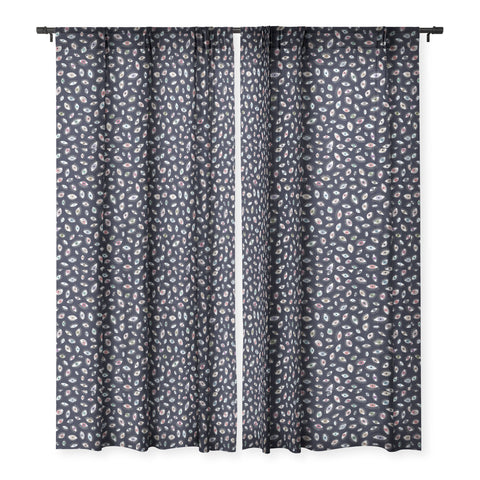 Ninola Design Looking eyes black Sheer Window Curtain