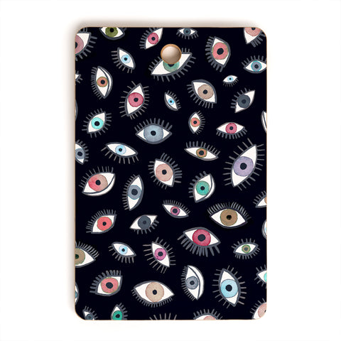 Ninola Design Looking eyes black Cutting Board Rectangle