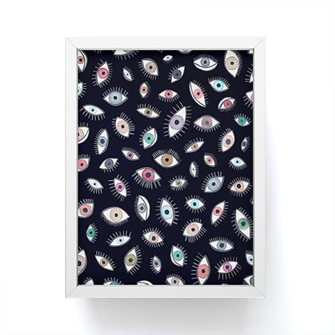 Ninola Design Looking eyes black Framed Mini Art Print