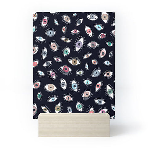 Ninola Design Looking eyes black Mini Art Print