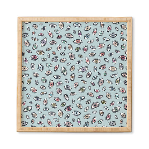 Ninola Design Looking eyes blue Framed Wall Art