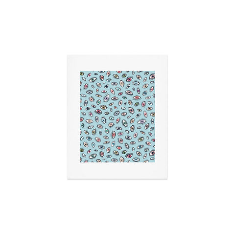 Ninola Design Looking eyes blue Art Print