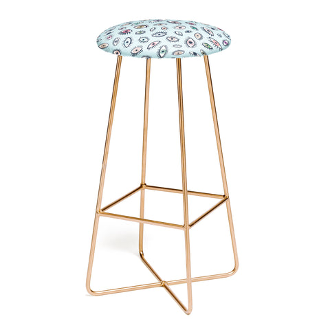Ninola Design Looking eyes blue Bar Stool