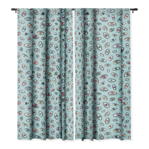 Ninola Design Looking eyes blue Blackout Non Repeat