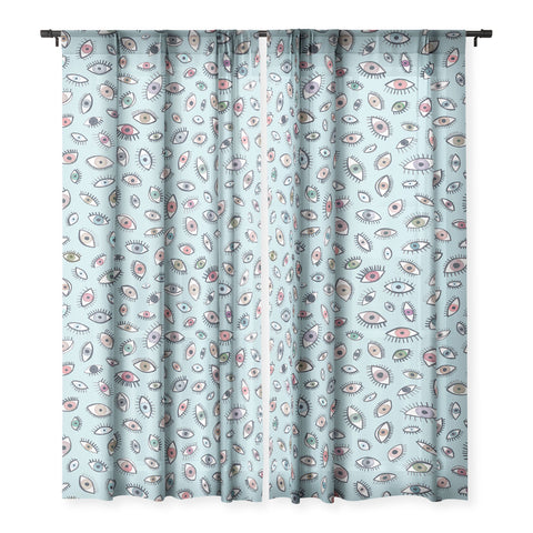 Ninola Design Looking eyes blue Sheer Non Repeat