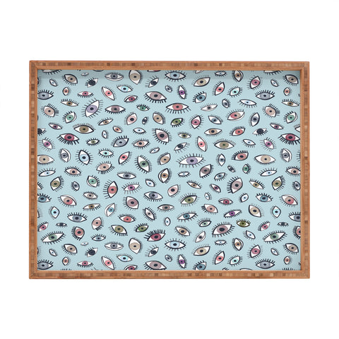 Ninola Design Looking eyes blue Rectangular Tray