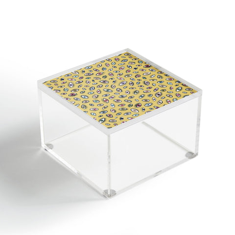 Ninola Design Looking eyes Mustard yellow Acrylic Box