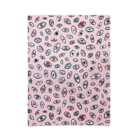 Ninola Design Looking eyes Pink Poster