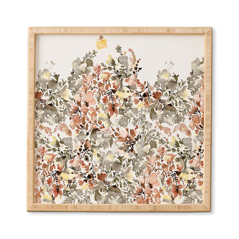 Ninola Design Magic summery flowers Terracota Framed Wall Art