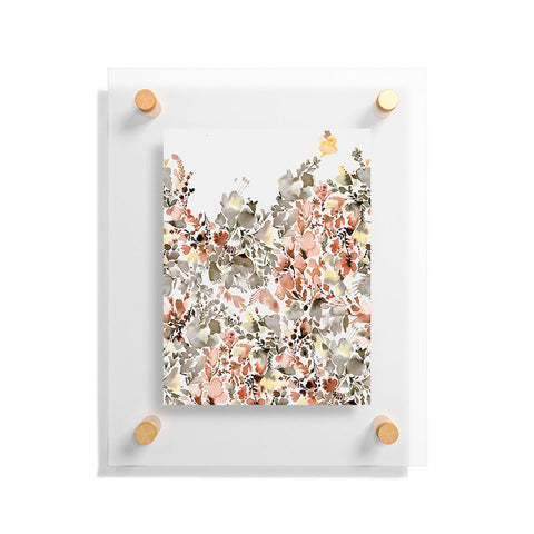 Ninola Design Magic summery flowers Terracota Floating Acrylic Print