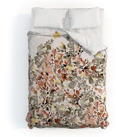 Ninola Design Magic summery flowers Terracota Comforter