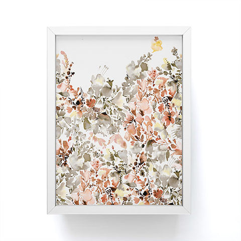 Ninola Design Magic summery flowers Terracota Framed Mini Art Print