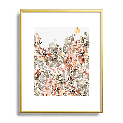 Ninola Design Magic summery flowers Terracota Metal Framed Art Print