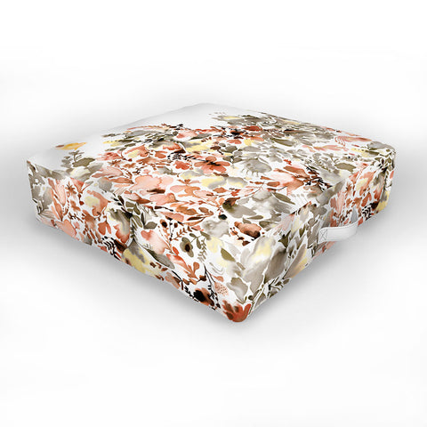 Ninola Design Magic summery flowers Terracota Outdoor Floor Cushion