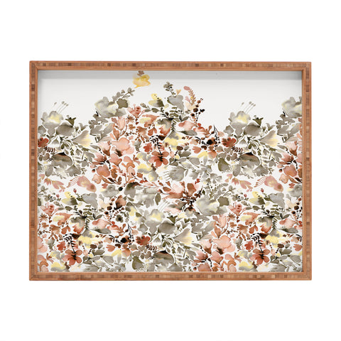 Ninola Design Magic summery flowers Terracota Rectangular Tray