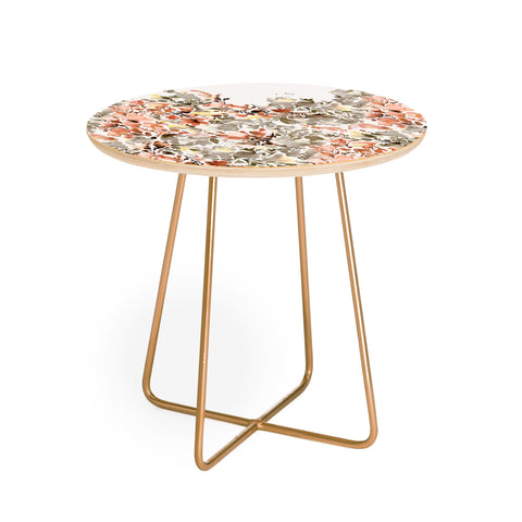 Ninola Design Magic summery flowers Terracota Round Side Table