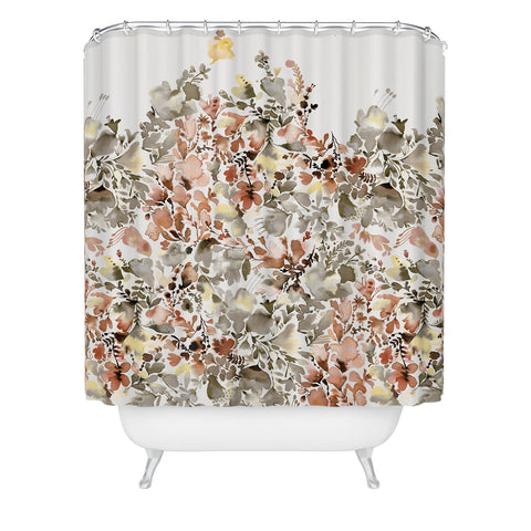 Ninola Design Magic summery flowers Terracota Shower Curtain