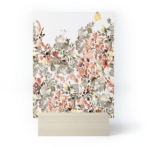 Ninola Design Magic summery flowers Terracota Mini Art Print