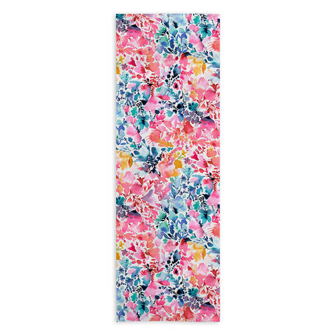 Ninola Design Magic watercolor flowers Yoga Towel
