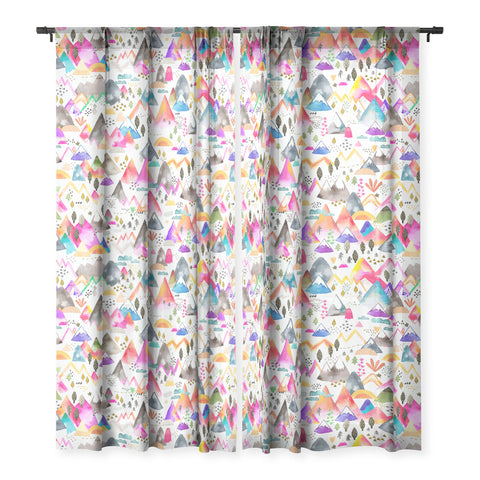 Ninola Design Magical Mountains Simply Modern Sheer Non Repeat