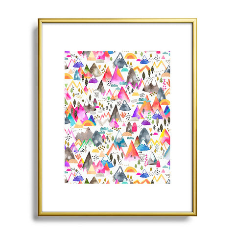 Ninola Design Magical Mountains Simply Modern Metal Framed Art Print