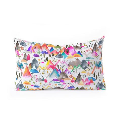 Ninola Design Magical Mountains Simply Modern Oblong Throw Pillow