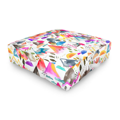Ninola Design Magical Mountains Simply Modern Outdoor Floor Cushion
