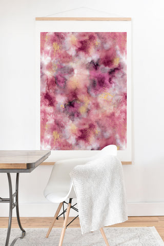 Ninola Design Marble Watercolor Pink Art Print And Hanger