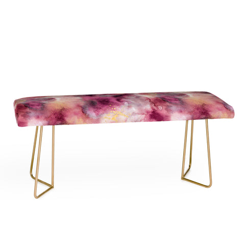 Ninola Design Marble Watercolor Pink Bench