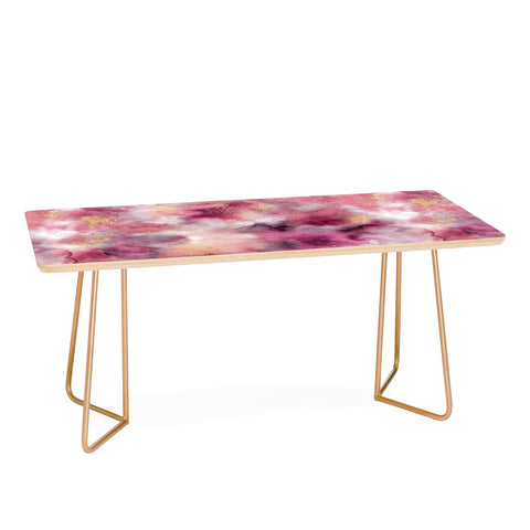 Ninola Design Marble Watercolor Pink Coffee Table
