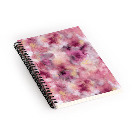 Ninola Design Marble Watercolor Pink Spiral Notebook