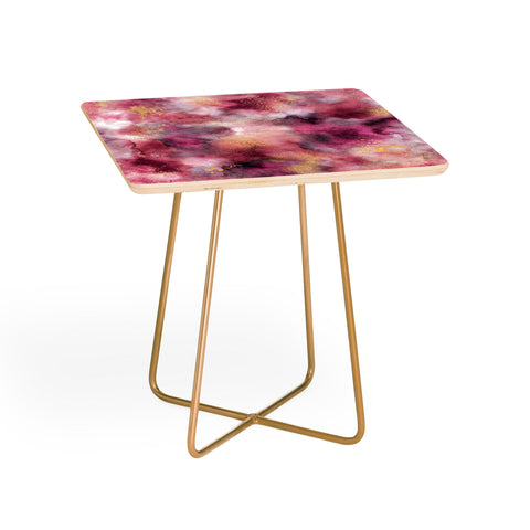 Ninola Design Marble Watercolor Pink Side Table