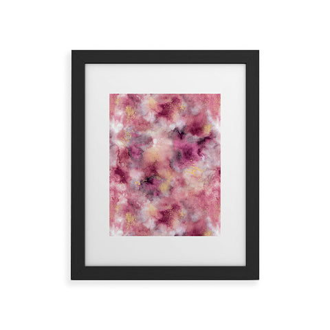 Ninola Design Marble Watercolor Pink Framed Art Print
