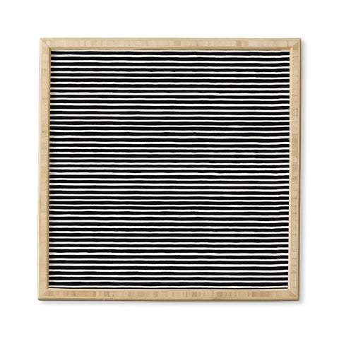 Ninola Design Marker Stripes Black Framed Wall Art