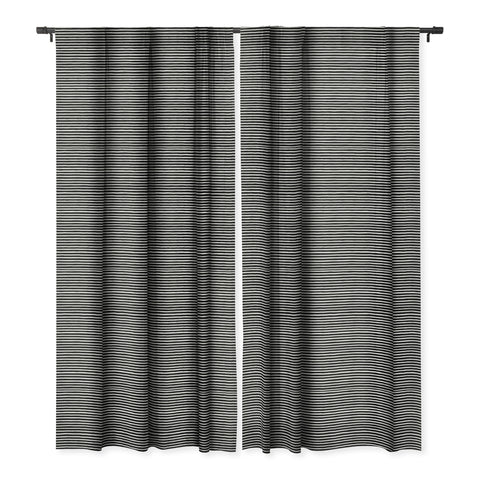 Ninola Design Marker Stripes Black Blackout Window Curtain