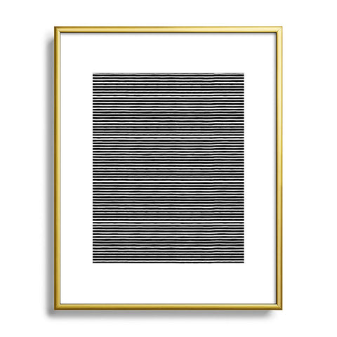 Ninola Design Marker Stripes Black Metal Framed Art Print
