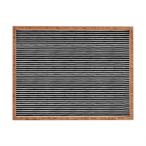 Ninola Design Marker Stripes Black Rectangular Tray