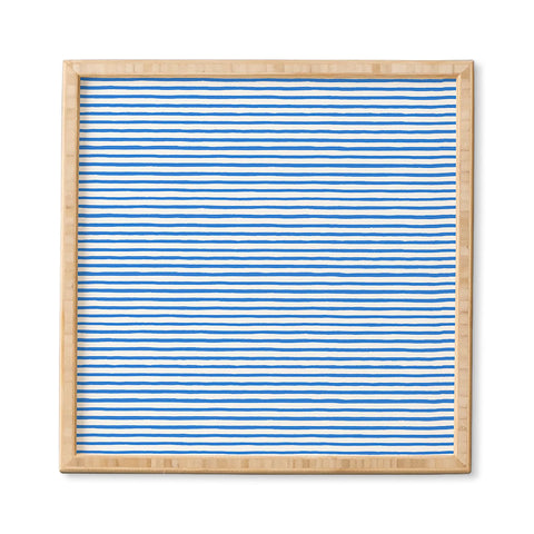 Ninola Design Marker stripes blue Framed Wall Art
