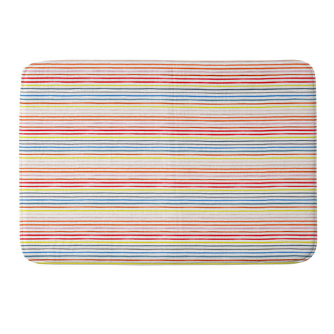 Ninola Design Marker stripes colors Memory Foam Bath Mat