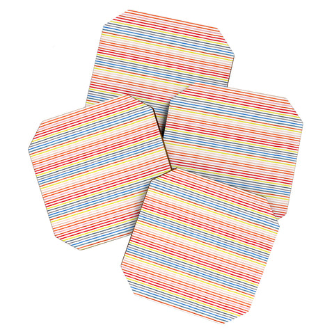 Ninola Design Marker stripes colors Coaster Set